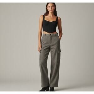 J.CREW Wool Wide Leg Granny Cargo Pants